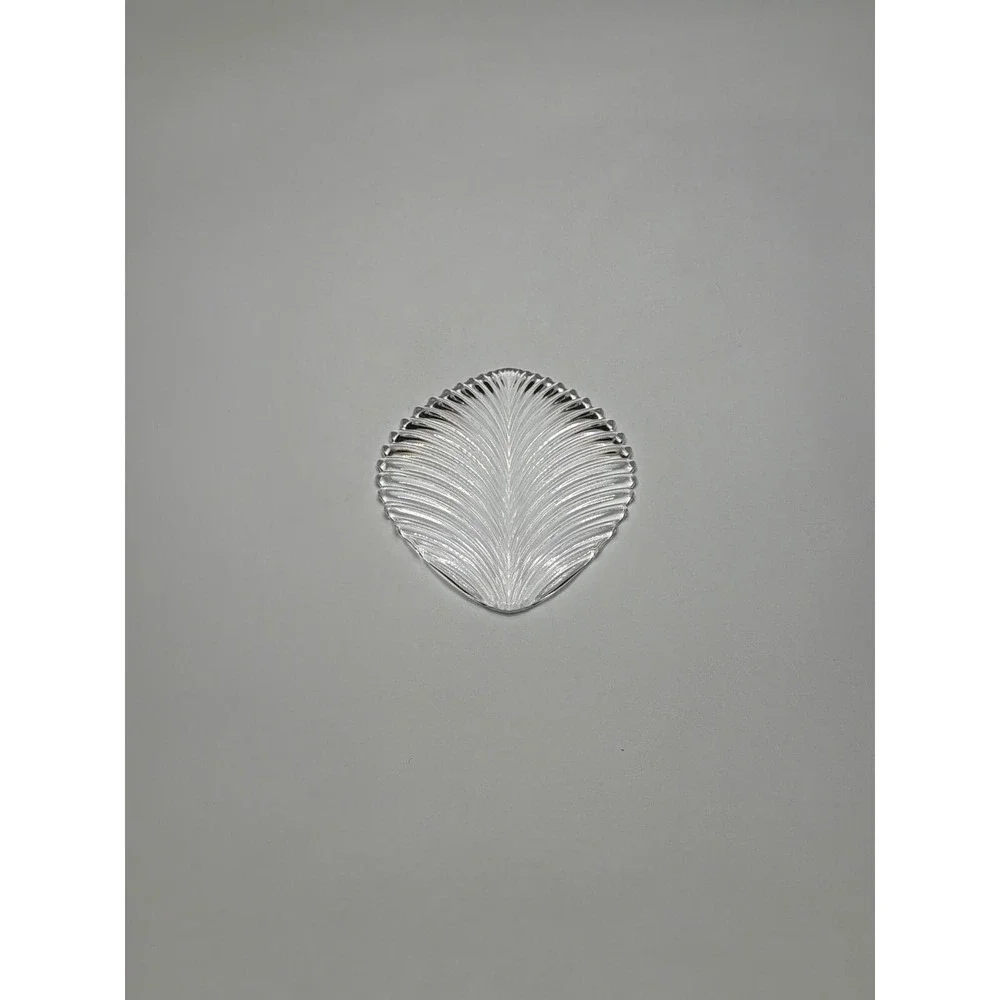 Nachtmann‎ Vivendi Clear Crystal Leaf Glass Plates Set of 8 Riedel Germany 6.5in